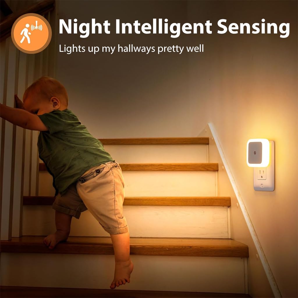 ELEPHANTBOAT 3Pcs LED Night Light with Energy-Saving Photocell Sensor, 2.4 ELEPHANTBOAT 3Pcs LED Night Light with Energy-Saving Photocell Sensor, 2.4